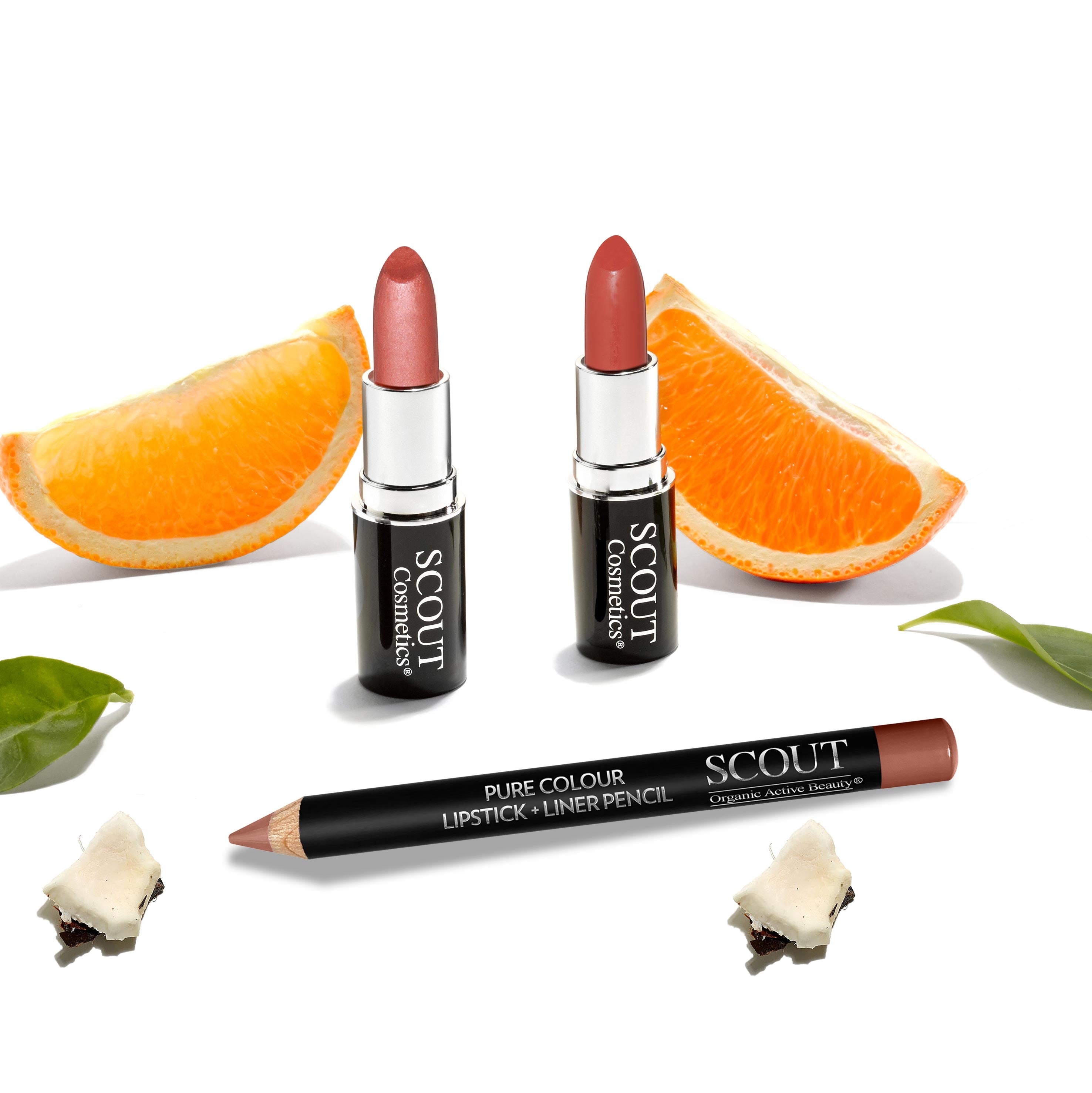 Earth & Fire Lipsticks & Lip Pencil Trio