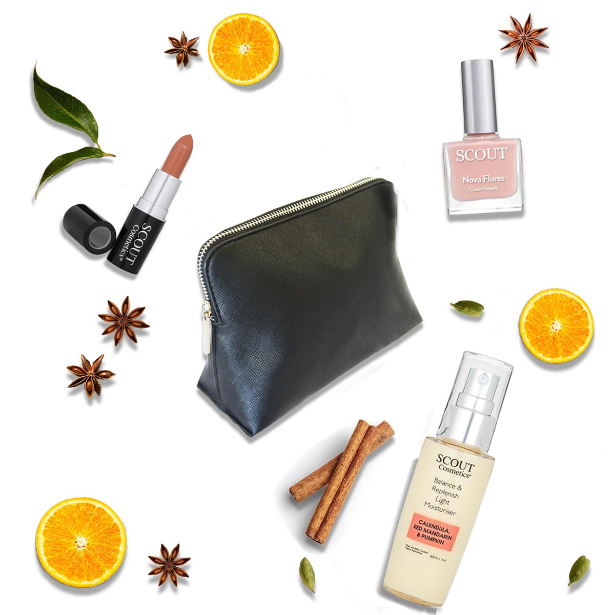 skincare and cosmetics products contained in the Australian Pure Beauty Starter Kit