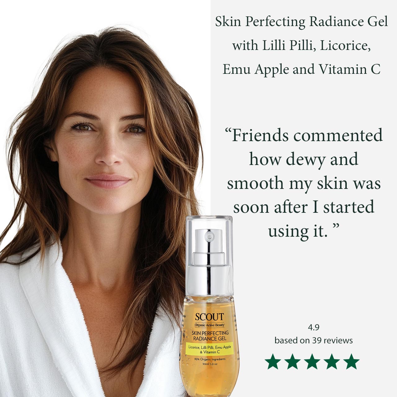 Skin Perfecting Radiance Gel with Lilli Pilli, Licorice, Emu Apple and Vitamin C